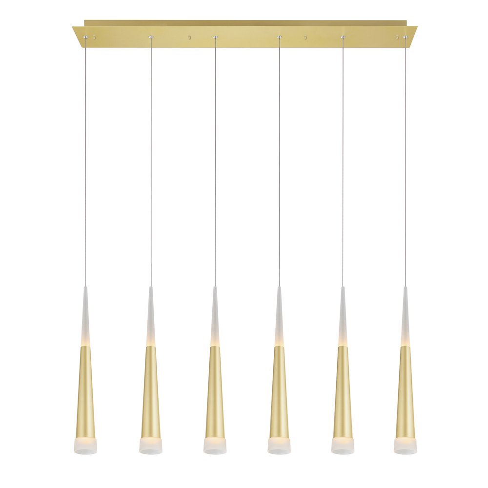 Andes Integrated LED Satin Gold Pool Table Light