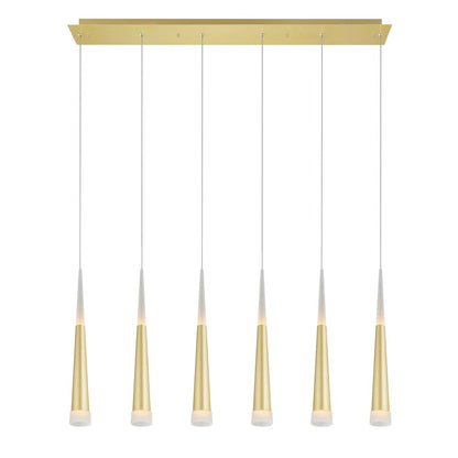 Andes Integrated LED Satin Gold Pool Table Light