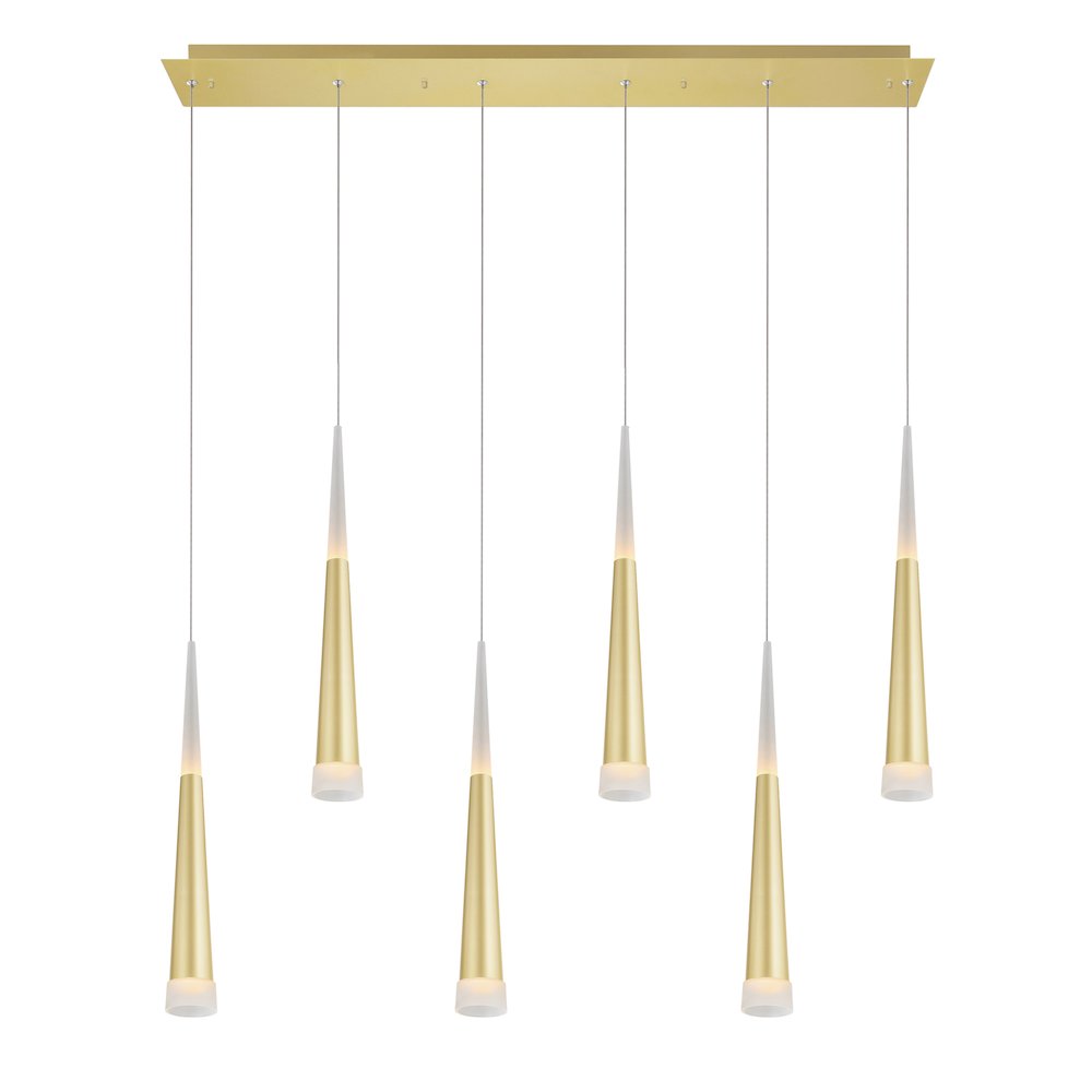 Andes Integrated LED Satin Gold Pool Table Light