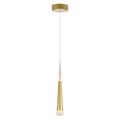 Andes Integrated LED Satin Gold Down Mini Pendant