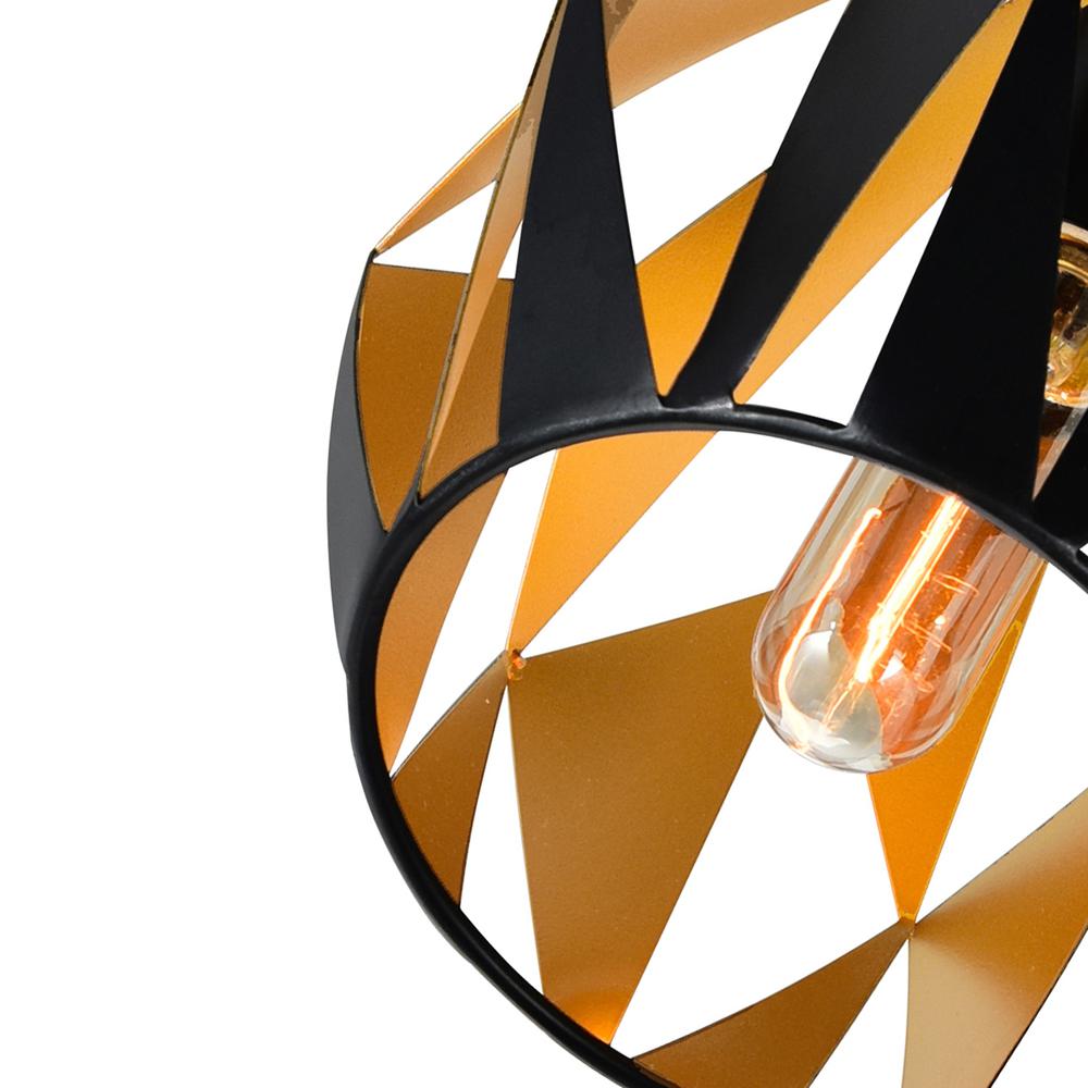 Oxide 1 Light 8in Black & Copper Down Mini Pendant