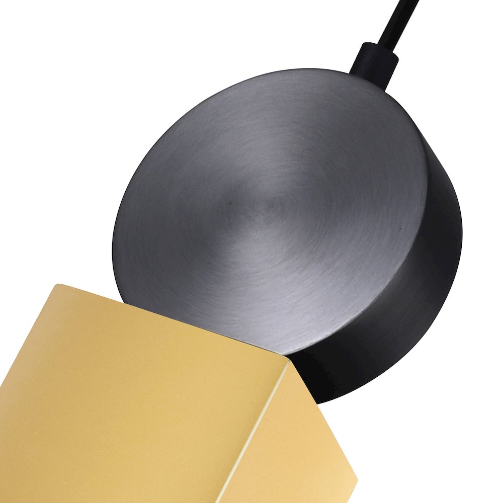 Saleen LED Mini Pendant With Sun Gold & Black Finish