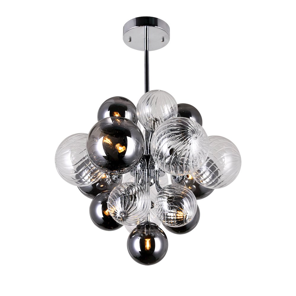 Pallocino 8 Light 16in Chrome Chandelier