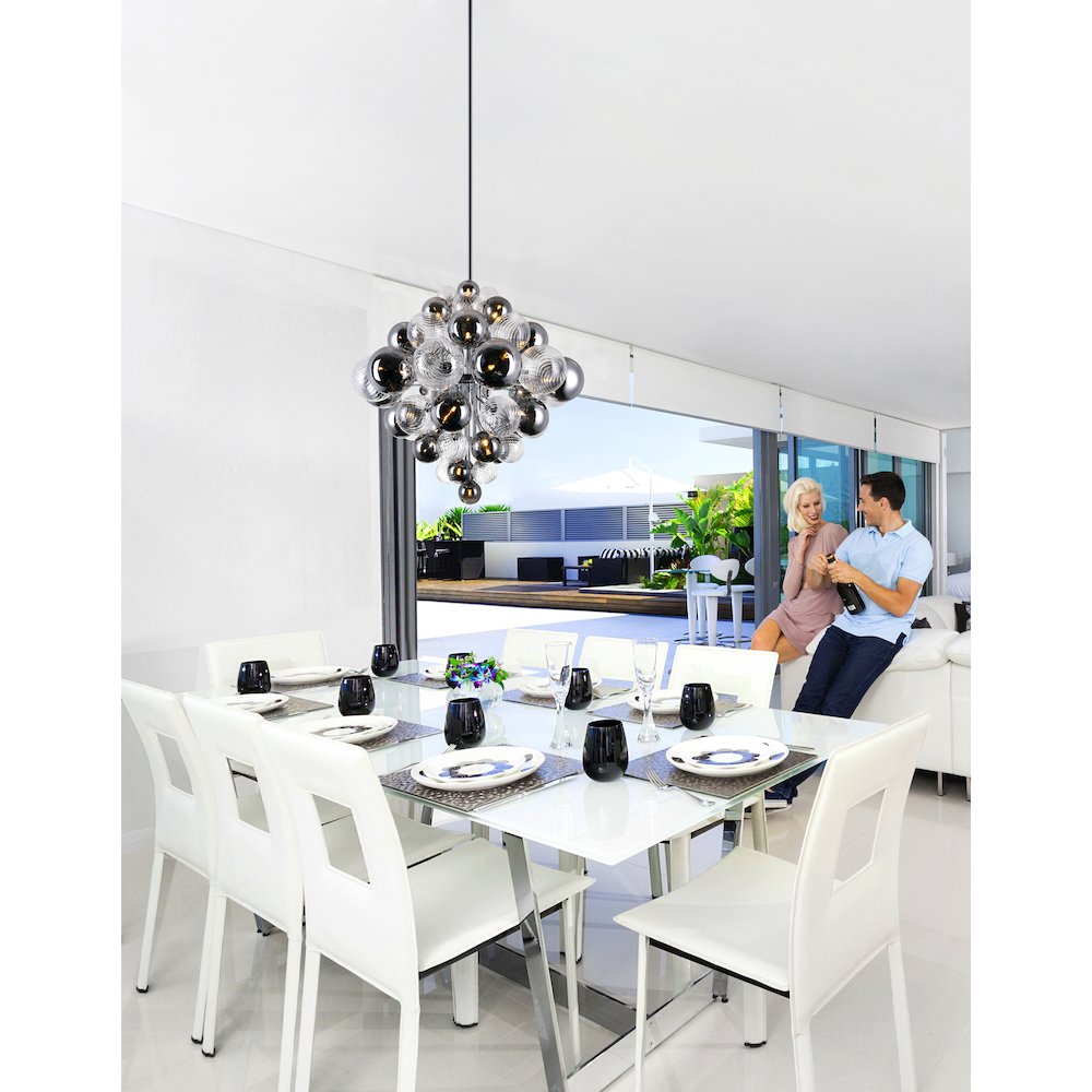 Pallocino 27 Light 36in Chrome Chandelier