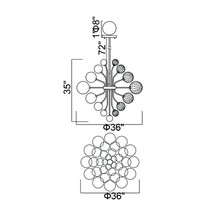 Pallocino 27 Light 36in Chrome Chandelier