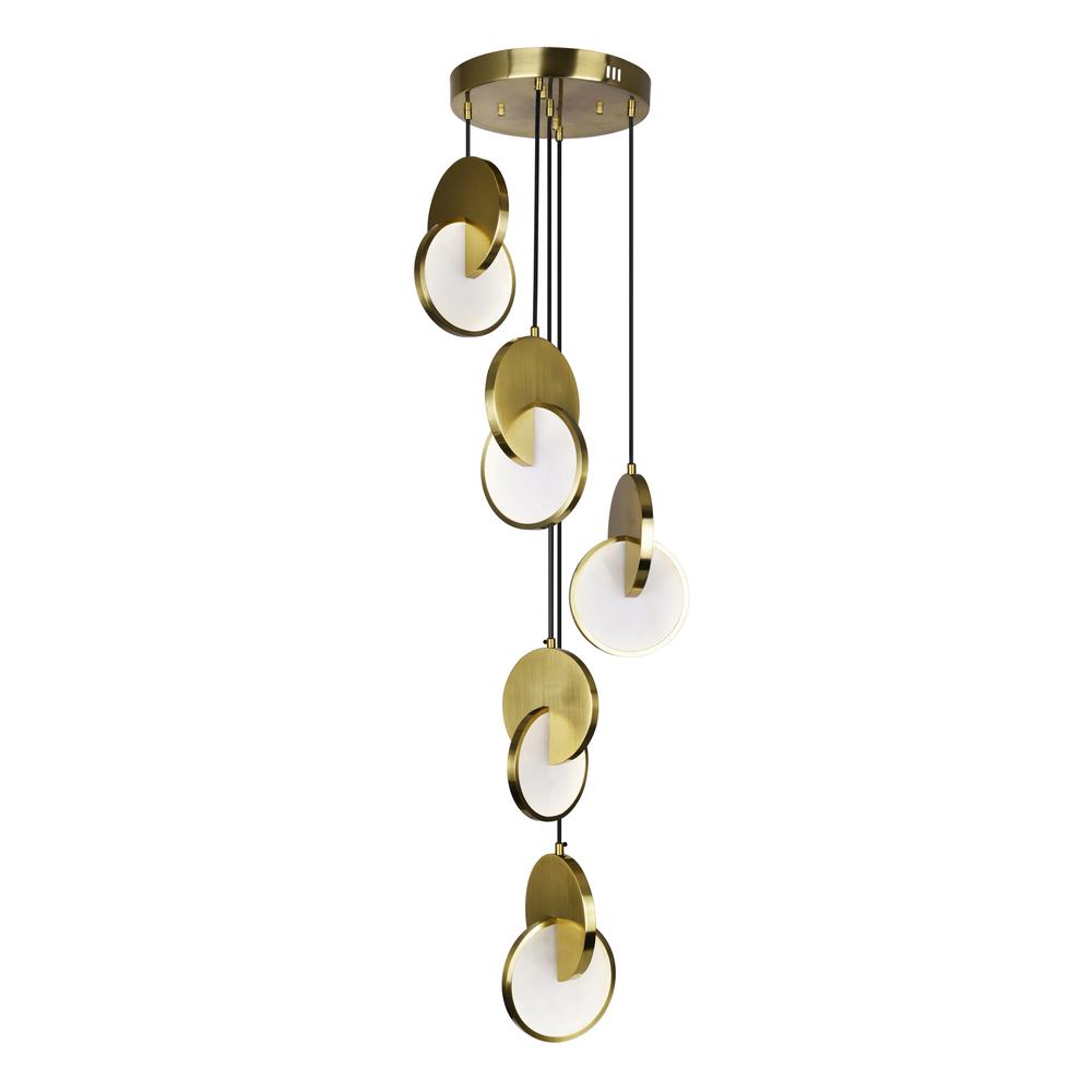 Tranche Integrated LED 18in Brushed Brass Pendant