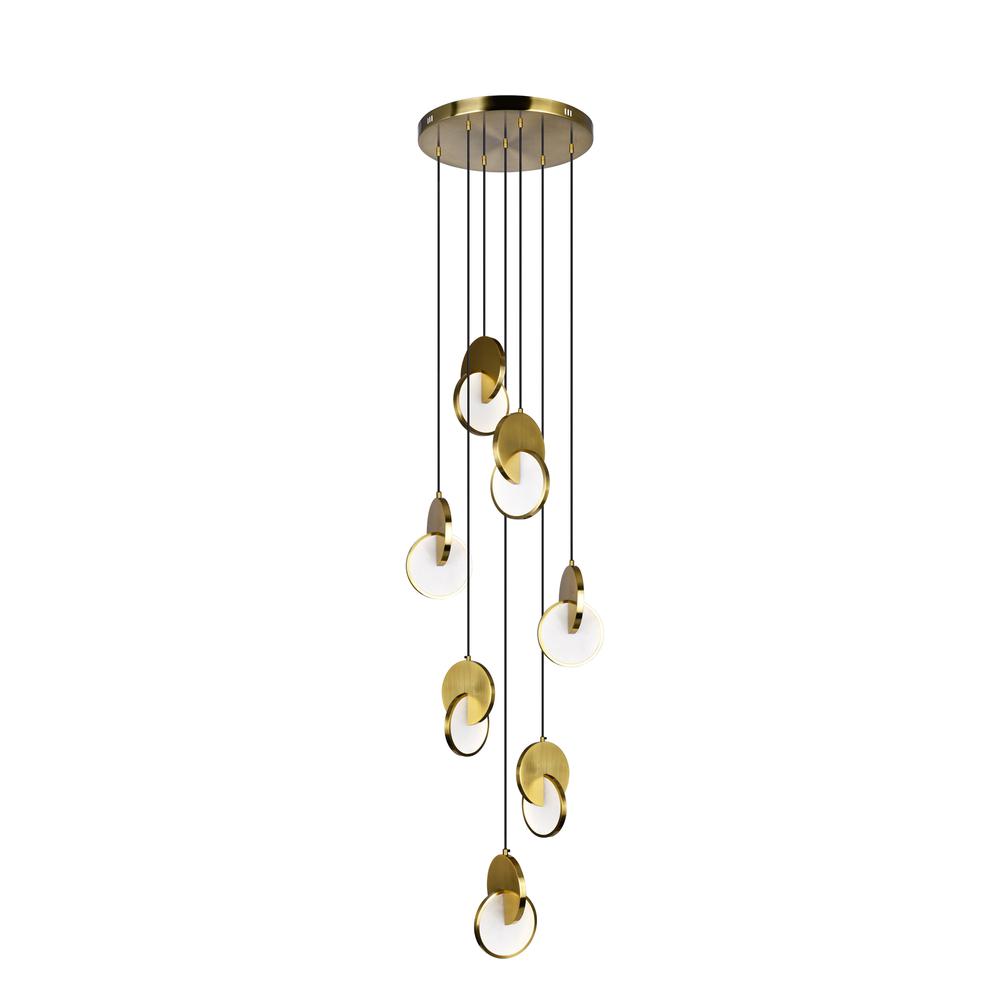 Tranche Integrated LED 24in Brushed Brass Pendant