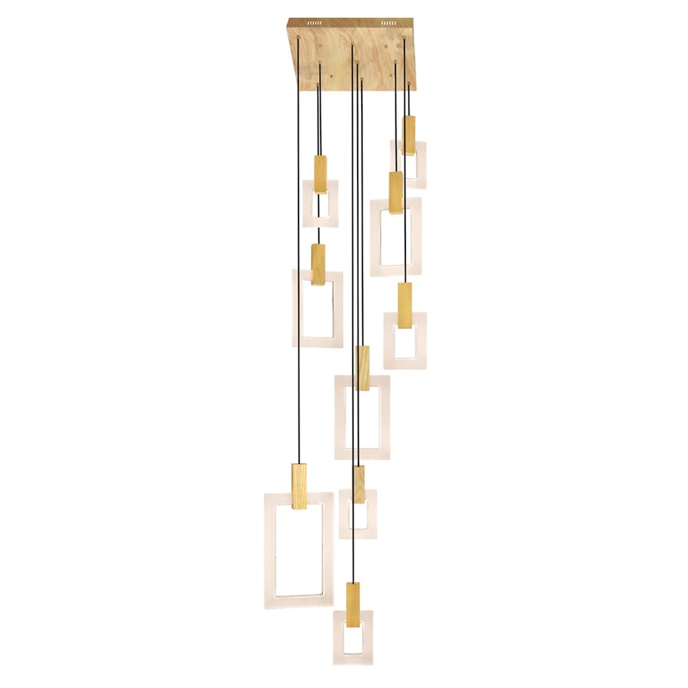 Anello LED Pendant With White Oak Finish