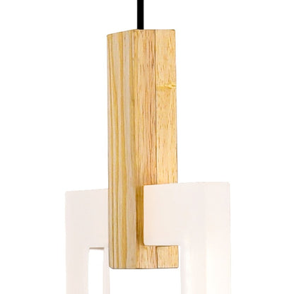 Anello LED Pendant With White Oak Finish