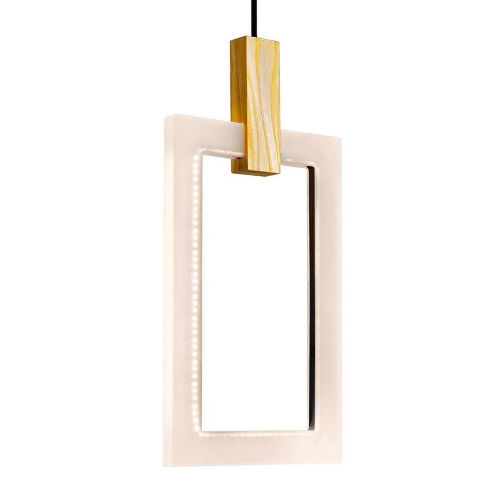 Anello LED Pendant With White Oak Finish
