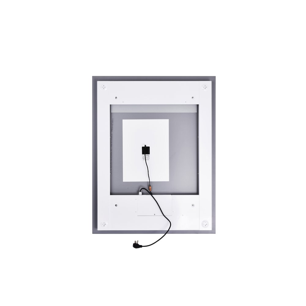 Abril Rectangular 32x40in Matte White Integrated LED Mirror