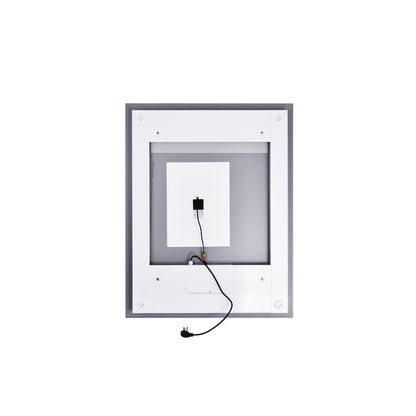 Abril Rectangular 32x40in Matte White Integrated LED Mirror