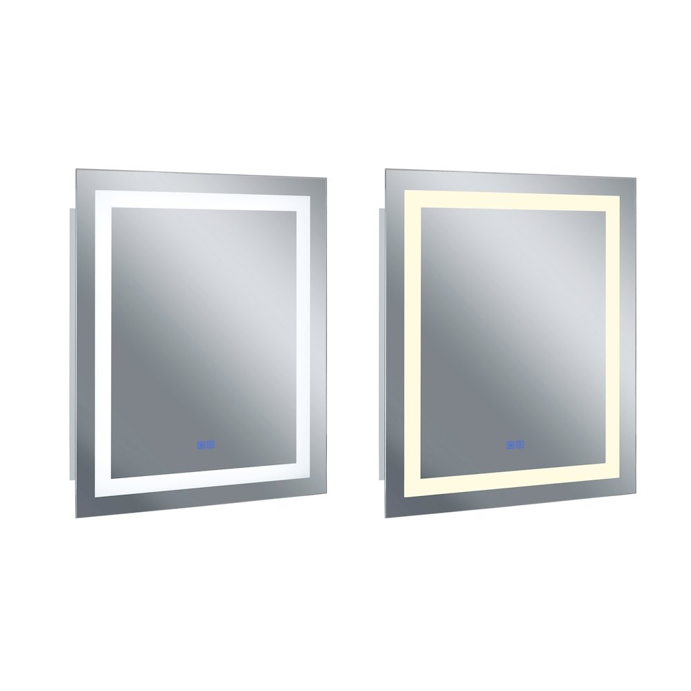 Abril Square 36x36in Matte White Integrated LED Mirror