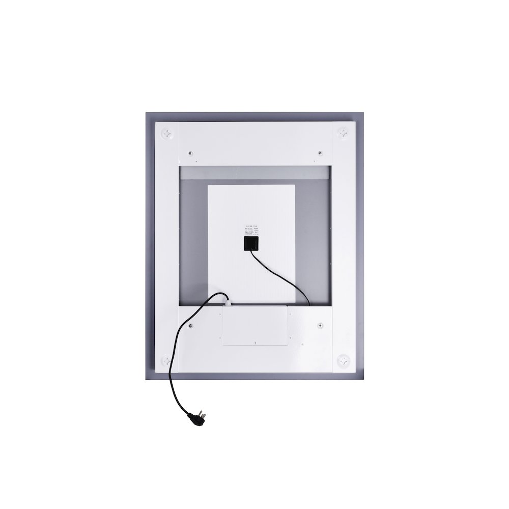 Abril Square 36x36in Matte White Integrated LED Mirror