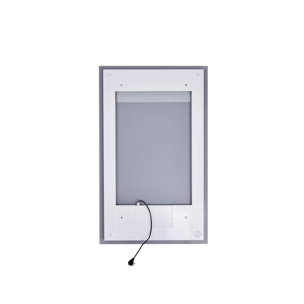Abigail Rectangular 30x49in Matte White Integrated LED Mirror
