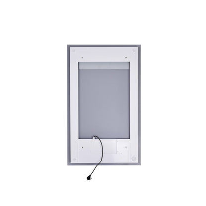 Abigail Rectangular 30x49in Matte White Integrated LED Mirror