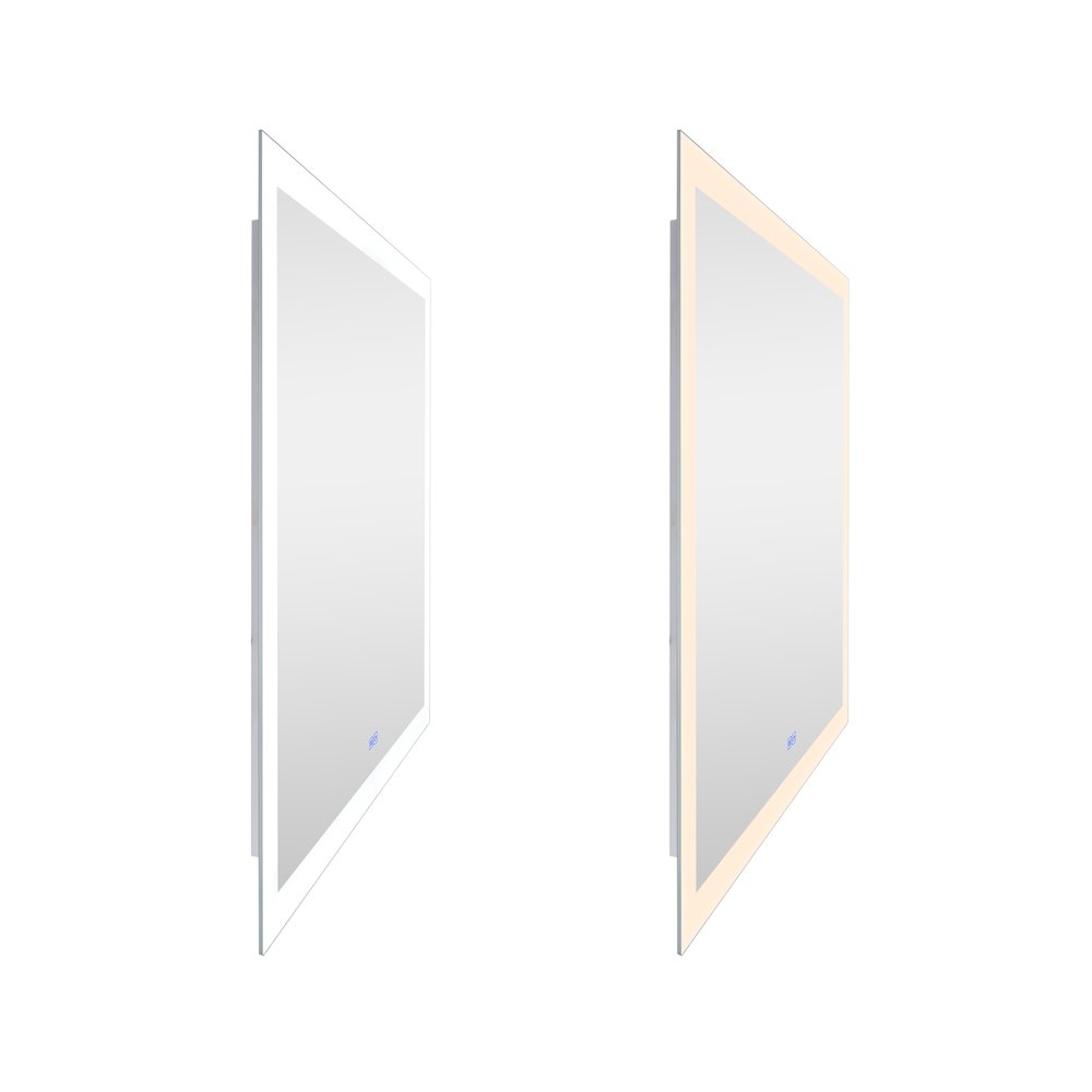 Abigail Square 36x36in Matte White Integrated LED Mirror