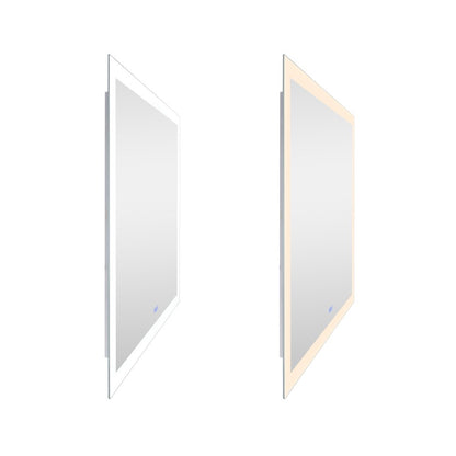 Abigail Square 36x36in Matte White Integrated LED Mirror