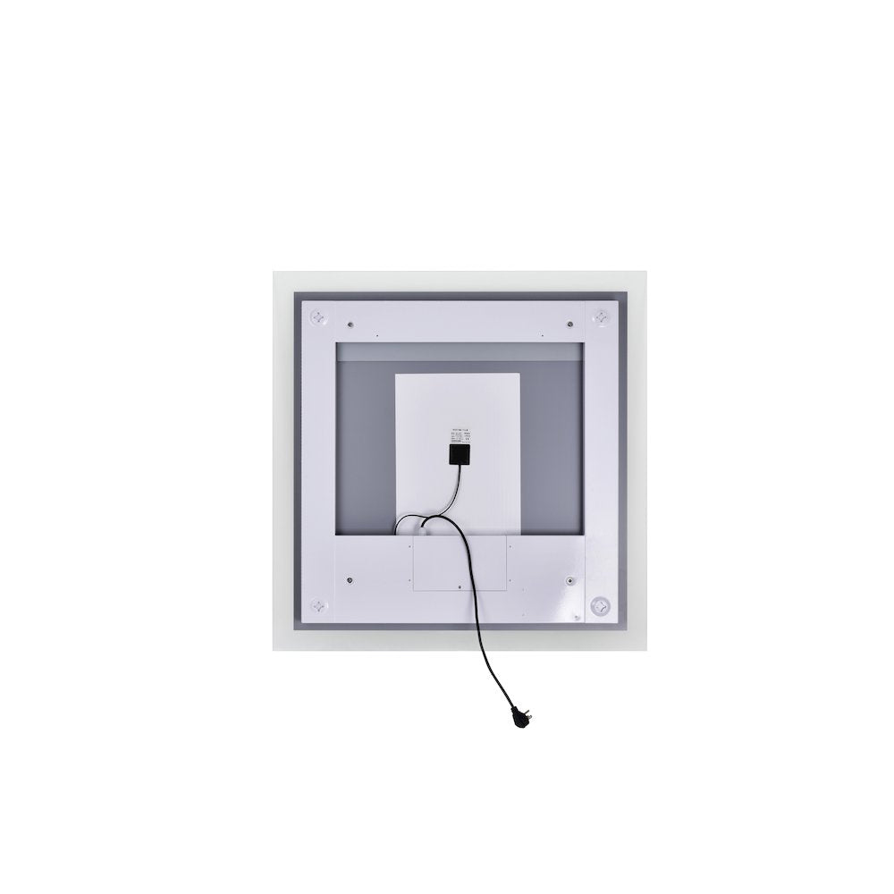 Abigail Square 36x36in Matte White Integrated LED Mirror