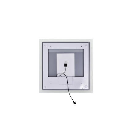 Abigail Square 36x36in Matte White Integrated LED Mirror