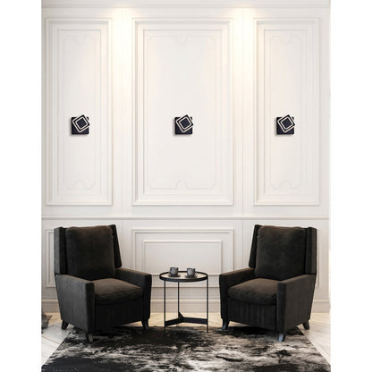 Private I Integrated LED Square Matte Black Wall Sconce