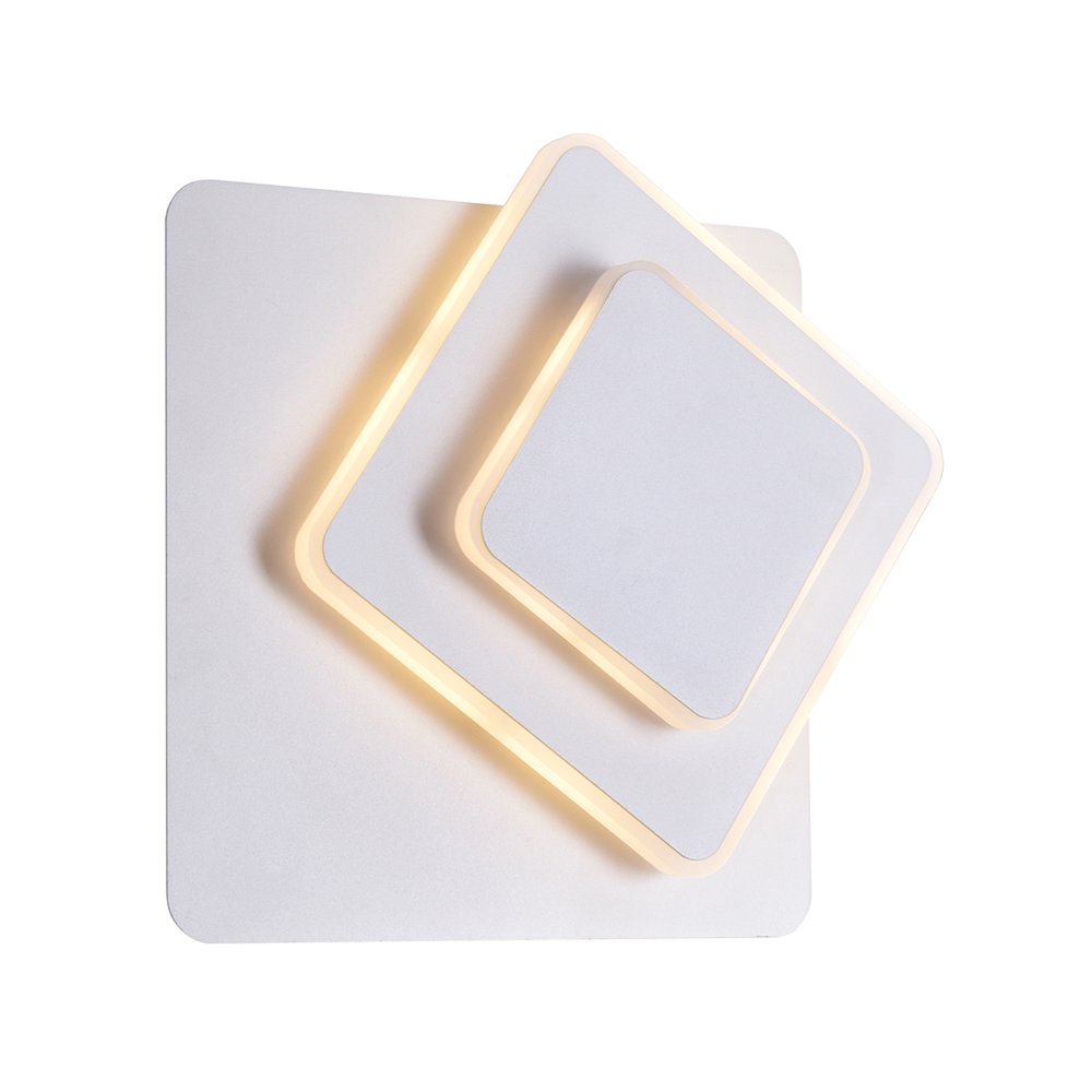 Private I Integrated LED Square Matte White Wall Sconce