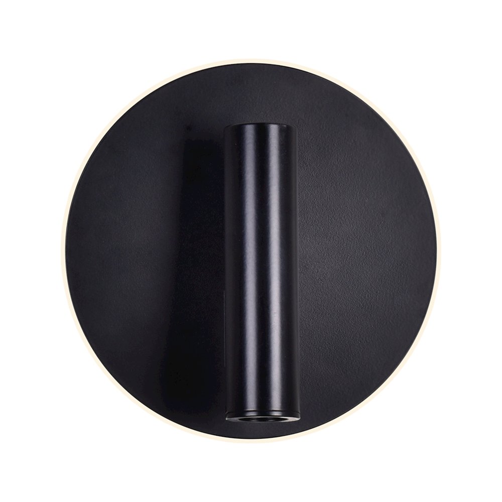 Private I Integrated LED Adjustable Round Matte Black Wall Sconce