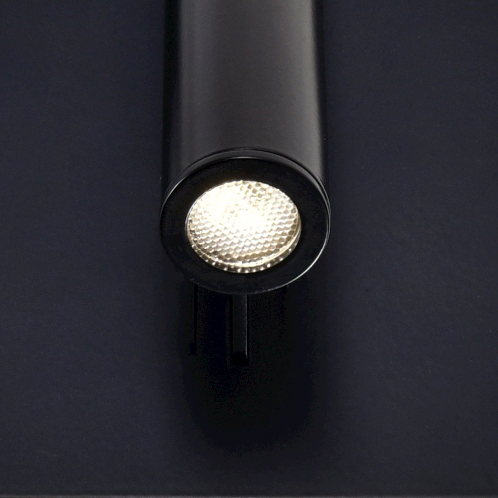 Private I Integrated LED Adjustable Round Matte Black Wall Sconce