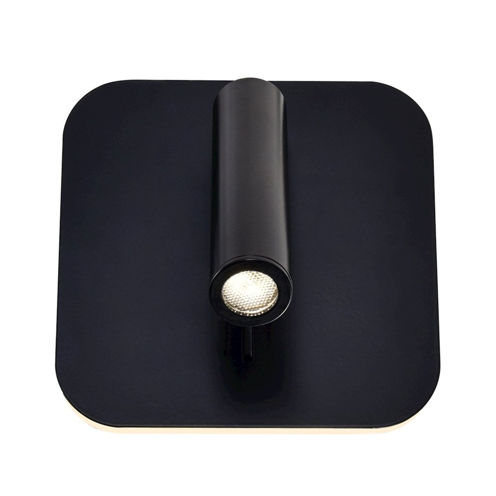 Private I Integrated LED Adjustable Square Matte Black Wall Sconce