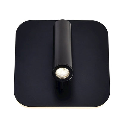 Private I Integrated LED Adjustable Square Matte Black Wall Sconce