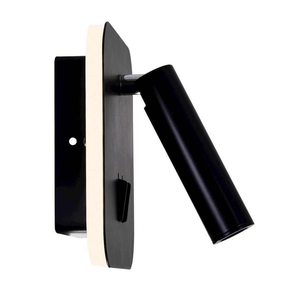 Private I Integrated LED Adjustable Square Matte Black Wall Sconce