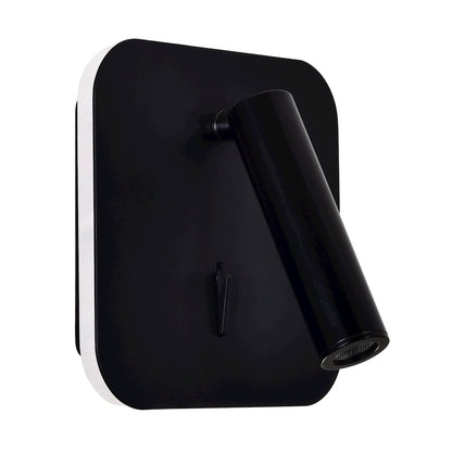 Private I Integrated LED Adjustable Square Matte Black Wall Sconce