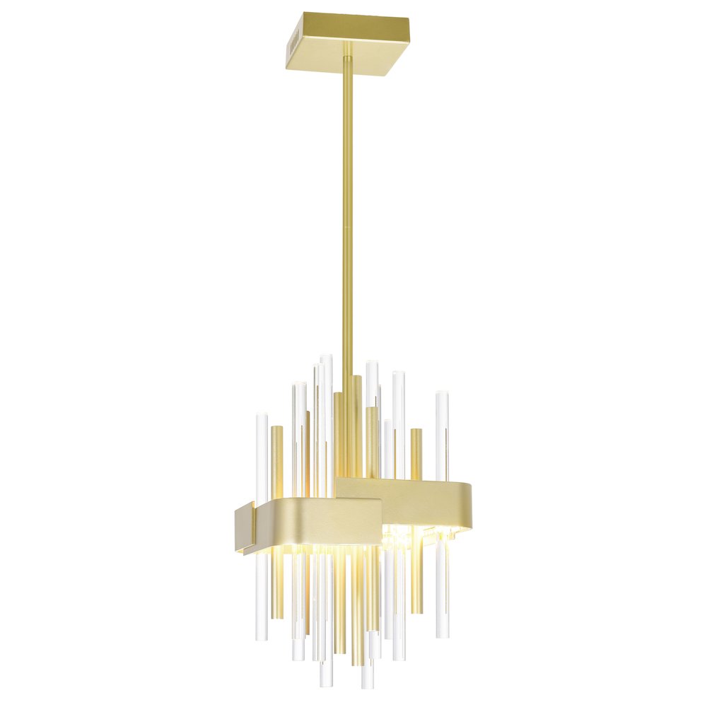 Millipede Integrated LED Satin Gold Mini Pendant