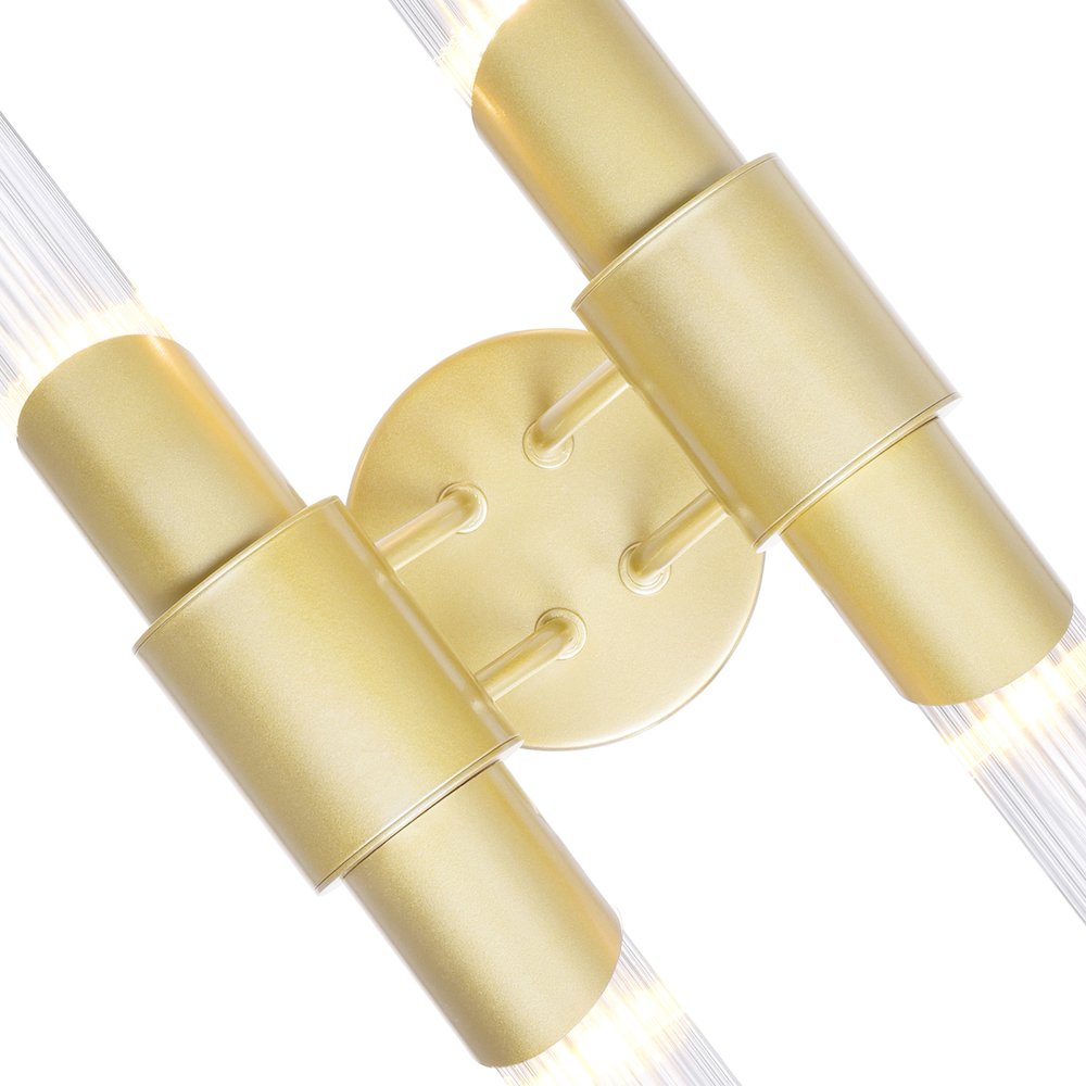 Croissant 4 Light Wall Sconce With Satin Gold Finish