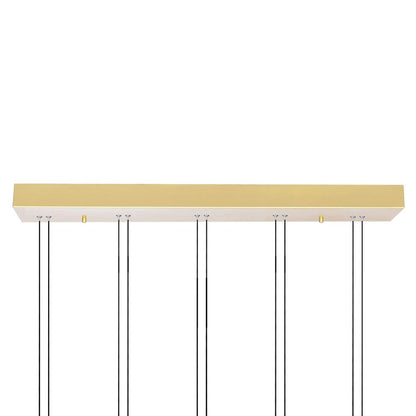 Hoops Integrated LED 23in 5 Ring Satin Gold Chandelier
