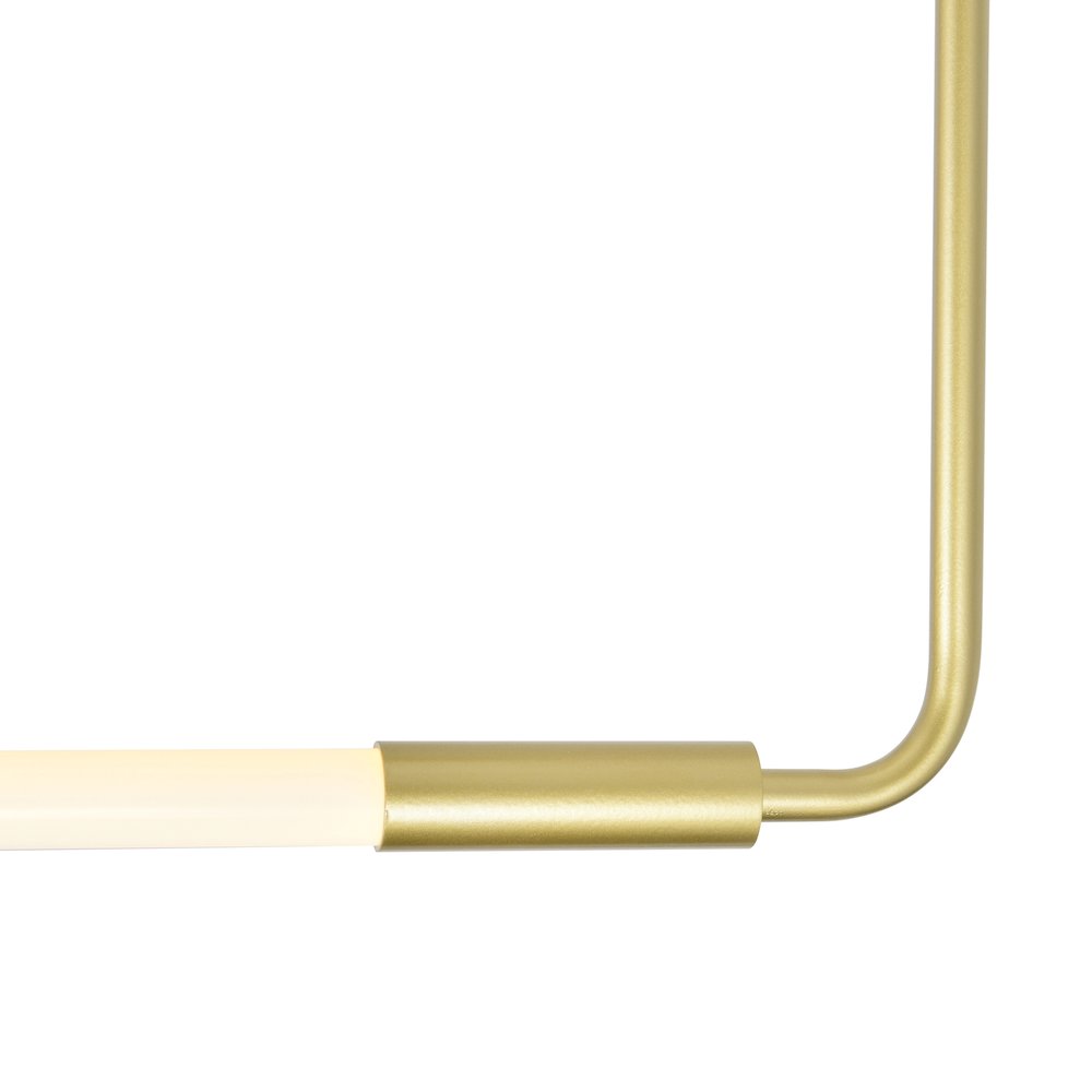 Hoops Integrated LED Geometric Satin Gold Chandelier