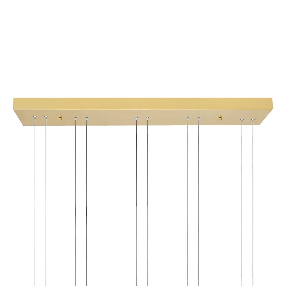 Hoops Integrated LED 44in 5 Ring Satin Gold Chandelier
