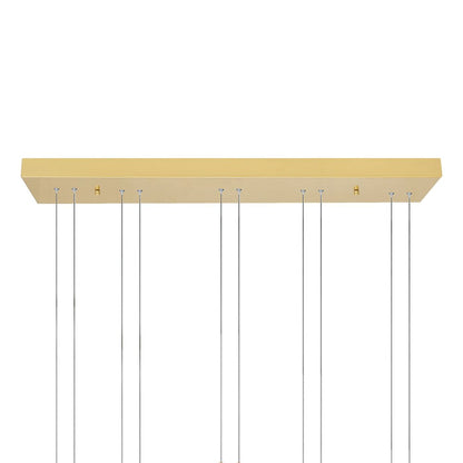 Hoops Integrated LED 44in 5 Ring Satin Gold Chandelier