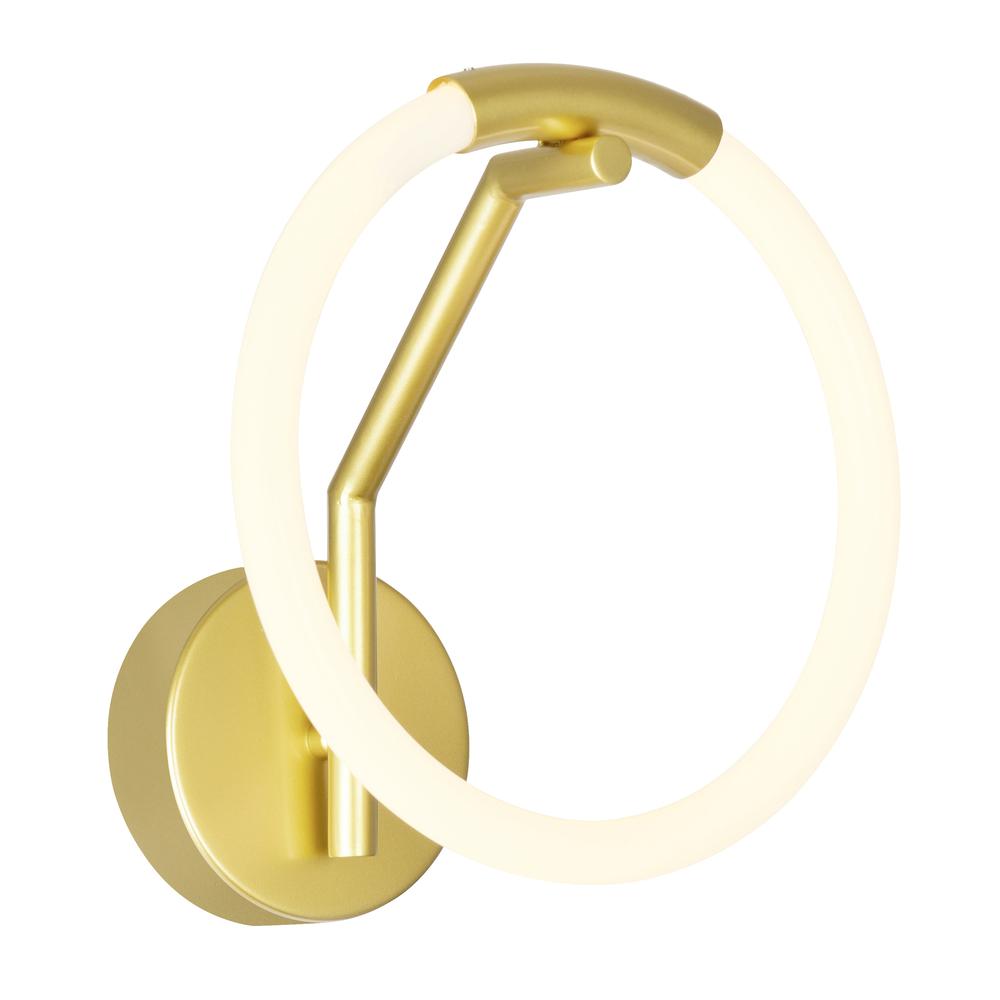 Hoops Integrated LED 10in Satin Gold Wall Sconce