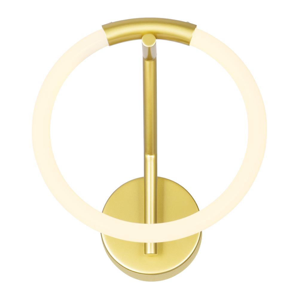 Hoops Integrated LED 10in Satin Gold Wall Sconce