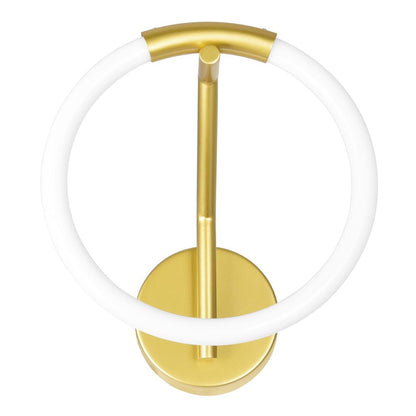 Hoops Integrated LED 10in Satin Gold Wall Sconce