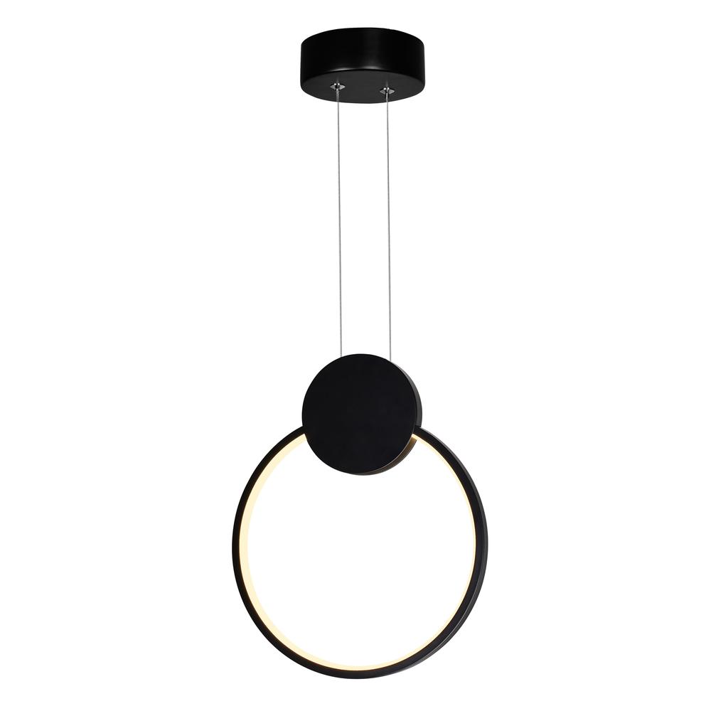 Pulley Integrated LED 10in Black Mini Pendant
