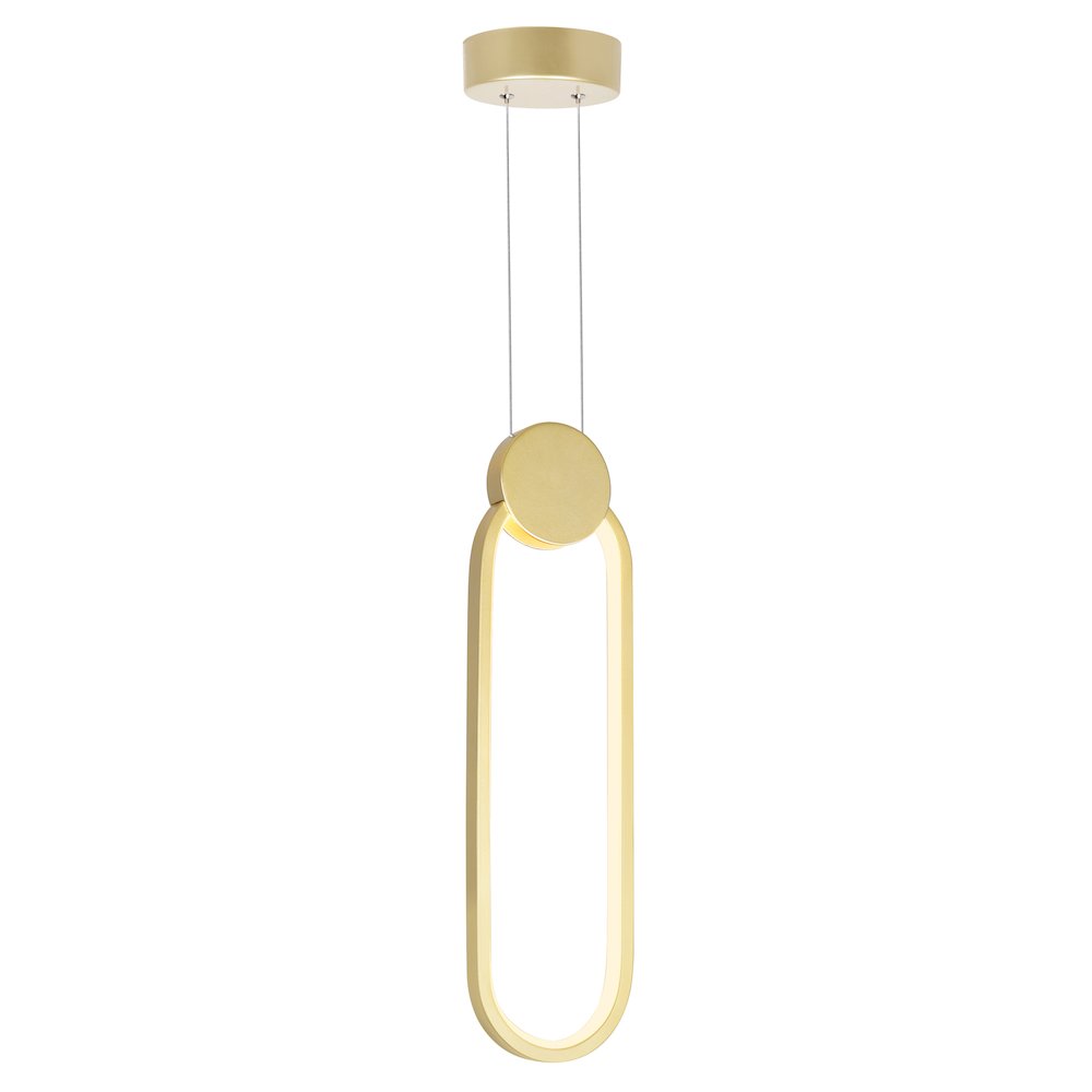 Pulley Integrated LED 4in Satin Gold Mini Pendant