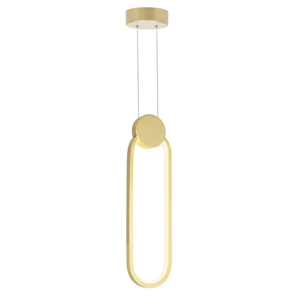 Pulley Integrated LED 4in Satin Gold Mini Pendant