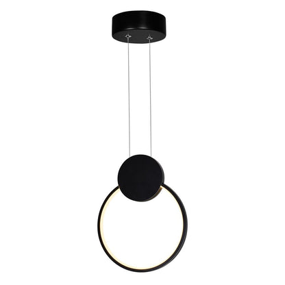 Pulley Integrated LED 8in Black Mini Pendant