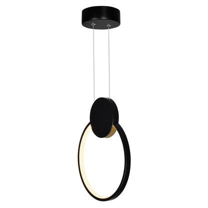 Pulley Integrated LED 8in Black Mini Pendant
