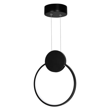 Pulley Integrated LED 8in Black Mini Pendant