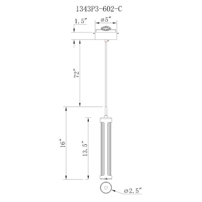 Neva Integrated LED 3in Satin Gold Pendant