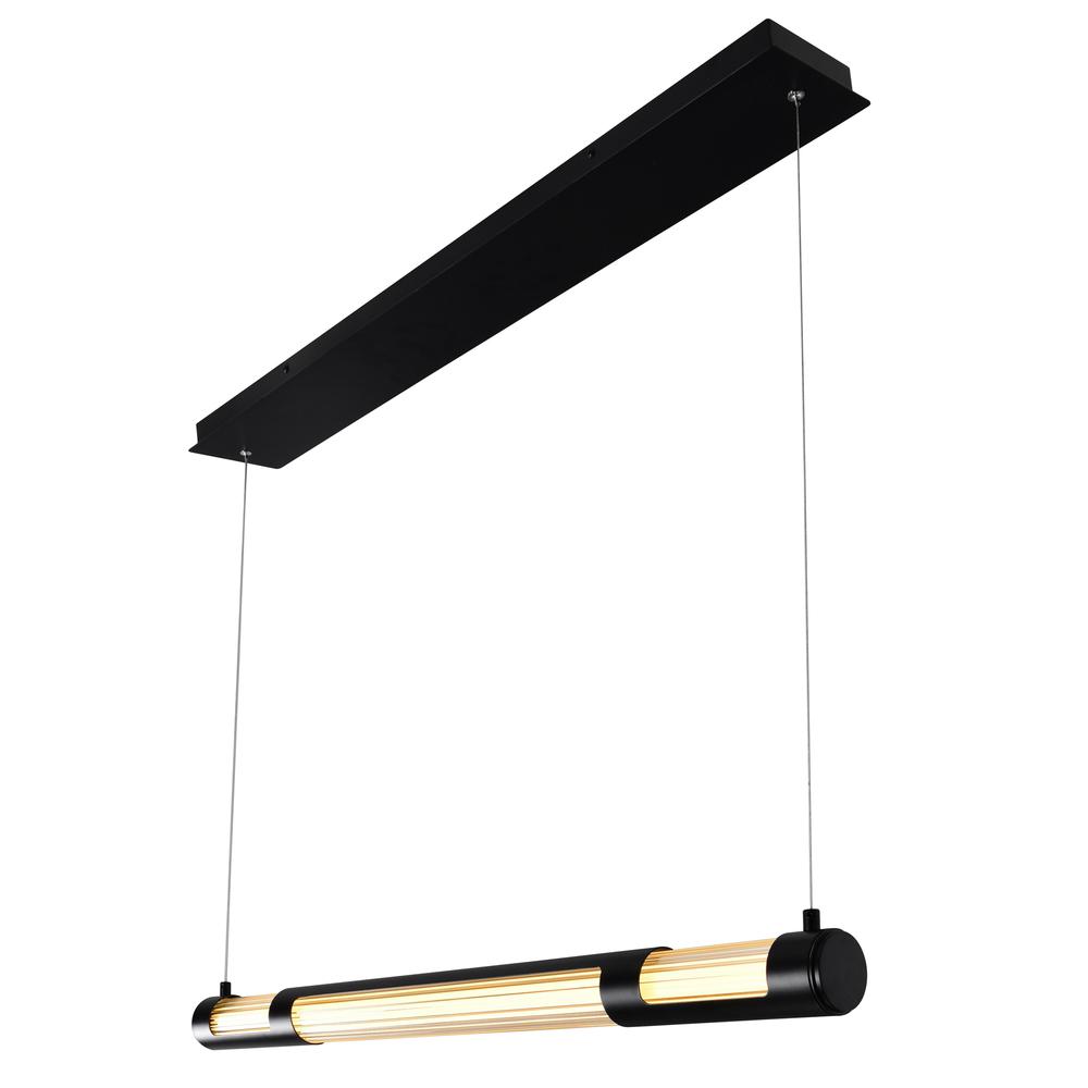 Neva Integrated LED 36in Black Chandelier