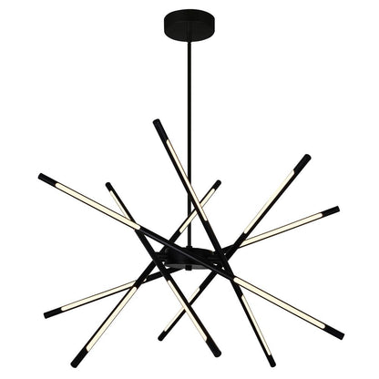 Oskil Integrated LED 31in Black Chandelier